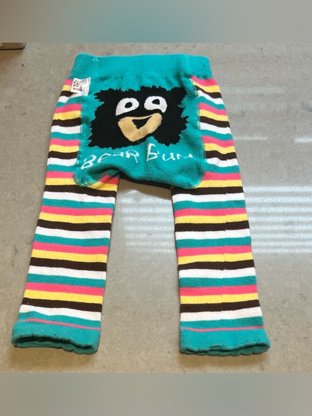 Bear Bum 12-18m Striped Kids leggings - Teal Multi
